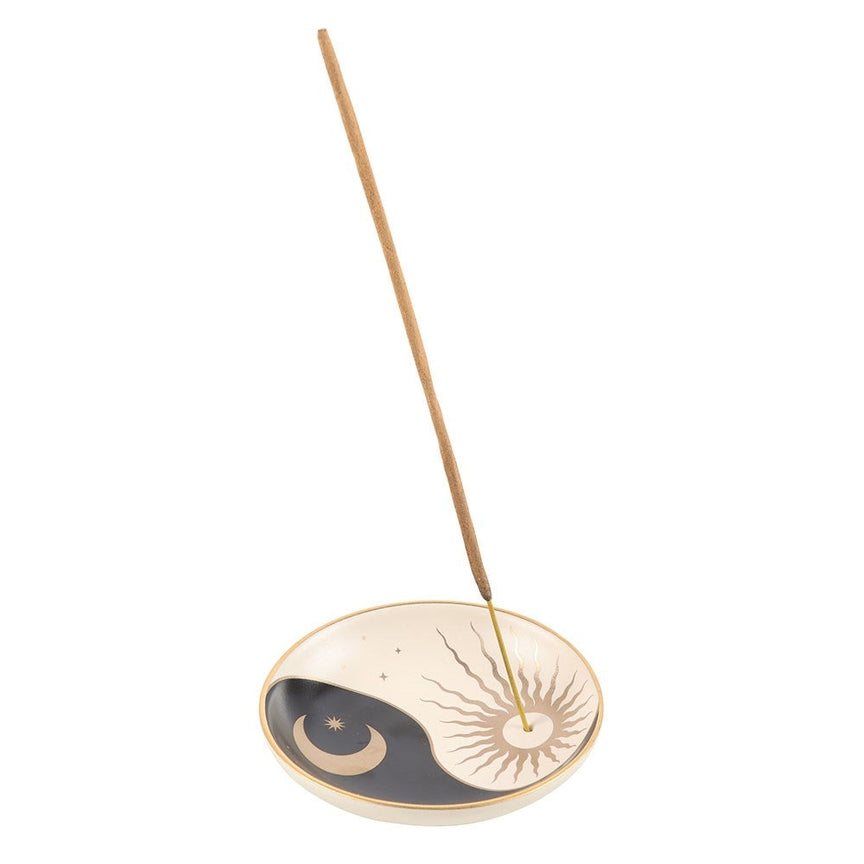 Yin Yang Ceramic Incense Stick Holder Plate