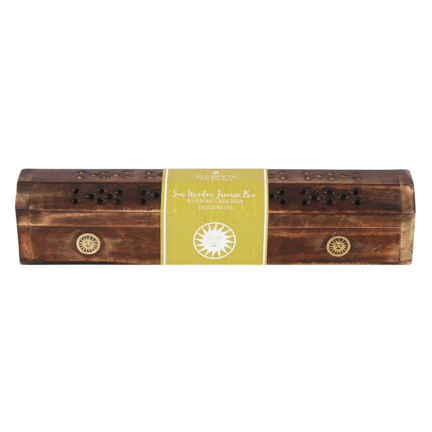 Sun Wooden Insence Box - Patchouli & Orange