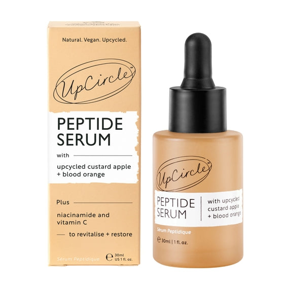 UpCircle Vegan Peptide Face Serum - 30ml - Upcycled Custard Apple + Blood Orange