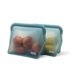 Moonmoon Silicone Food Bags 1500ml x2 - Blue