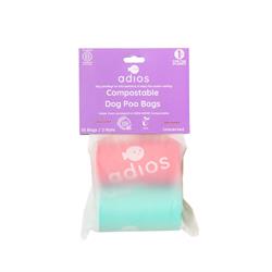 Adios Plastic Compostable Poo Bag x 2