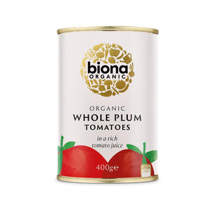 Org Whole Plum Tomatoes - 400g
