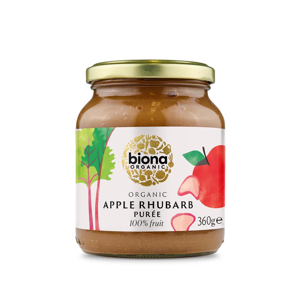Org Apple & Rhubarb Puree - 360g