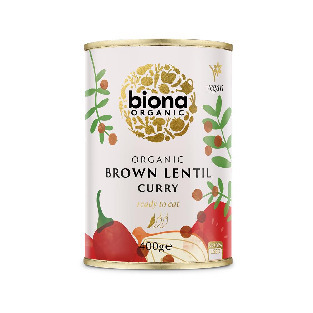 Org Vegan Brown Lentil Curry - 400g
