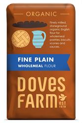 Org Plain Fine Wholemeal Flour - 1kg Bag