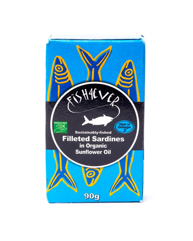 Filleted Sardines in Organic Sunflower Oil - 90g