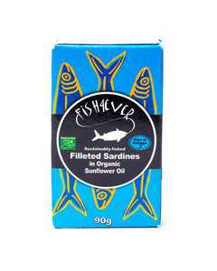 Filleted Sardines in Organic Sunflower Oil - 90g