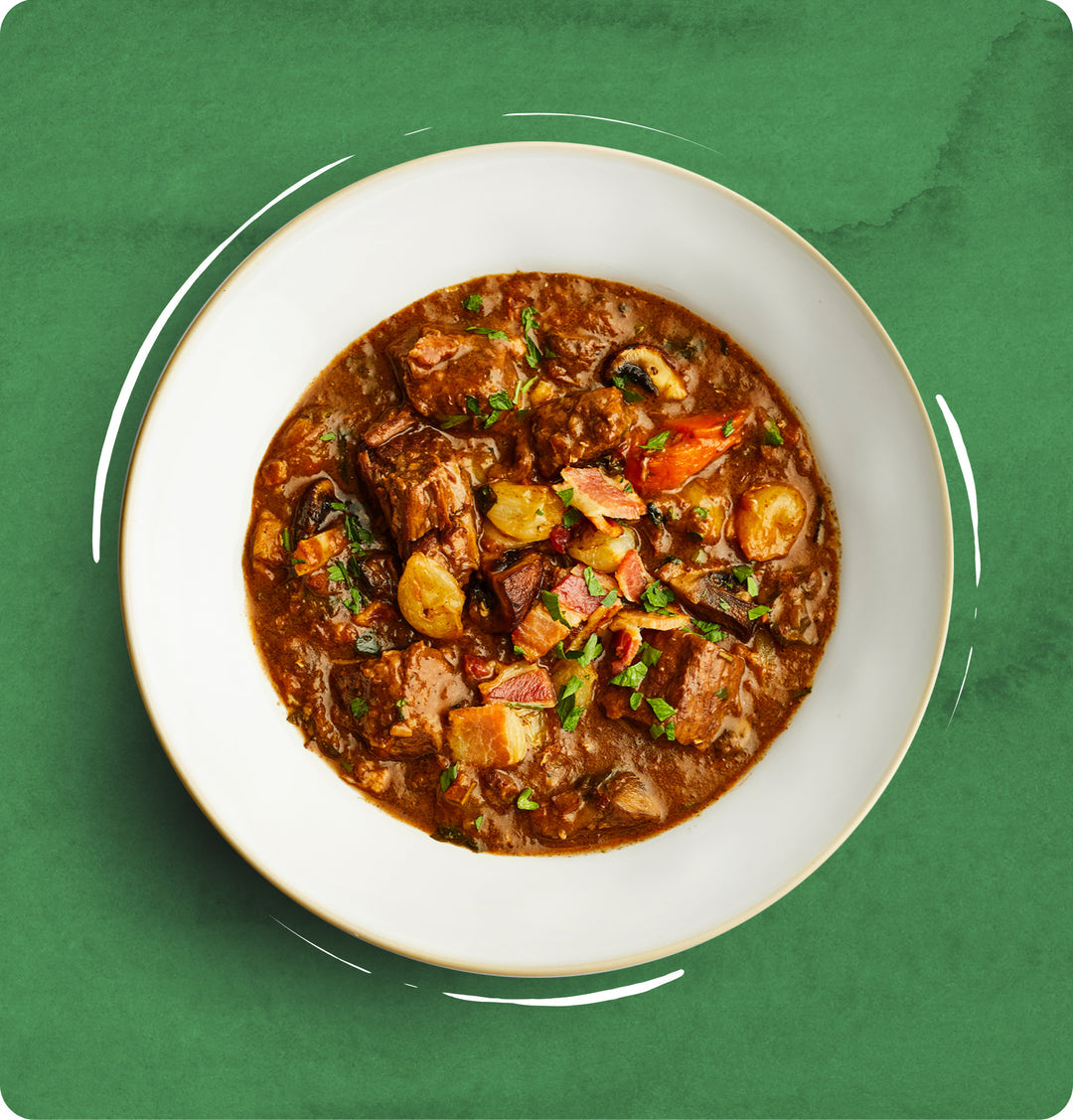 Grass Fed Beef Bourguignon - 1 person