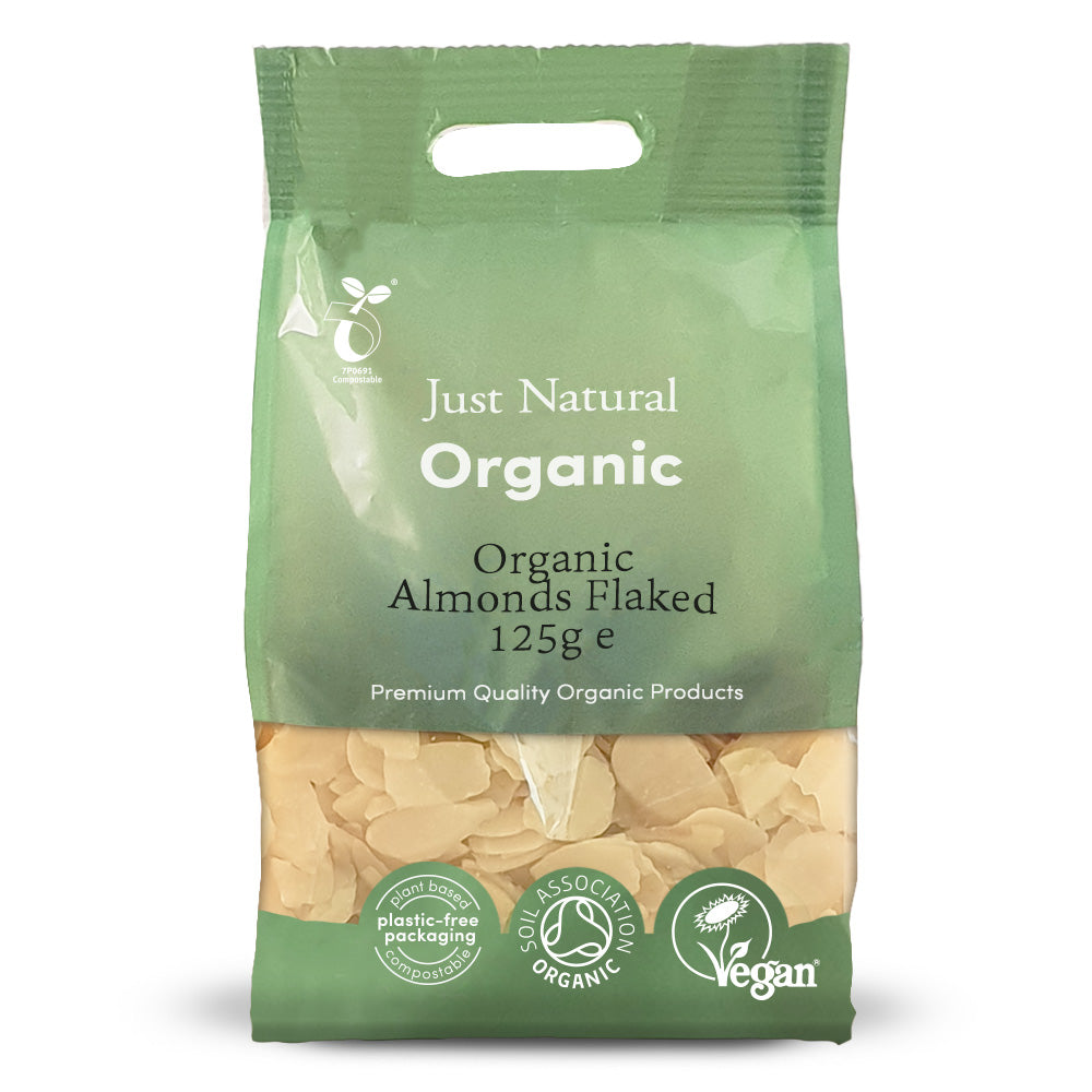 Org Flaked Almonds - 125g Bag