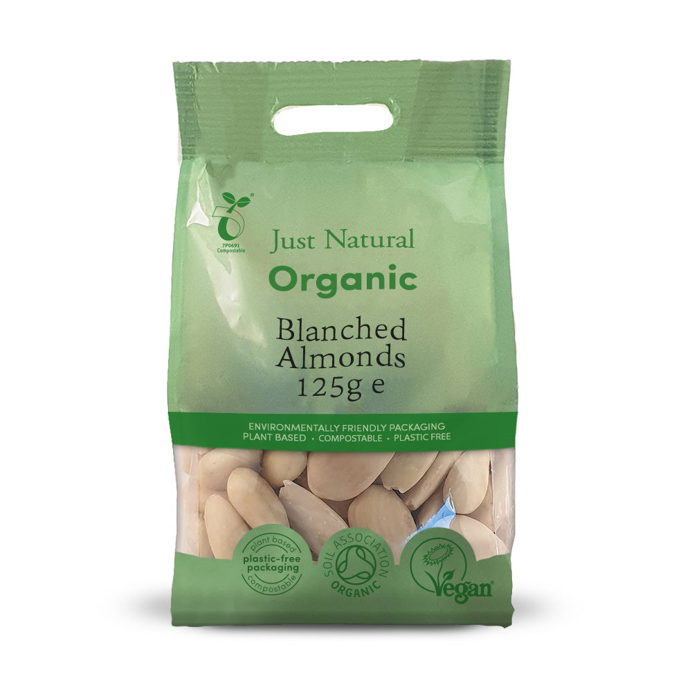 Org Blanched Almonds - 125g Bag