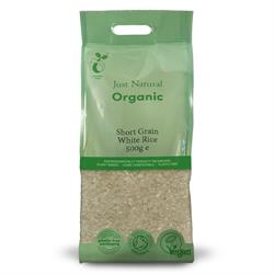 Org Short Grain White Rice - 500g Bag