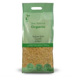 Org Yellow Split Lentils - 500g Bag