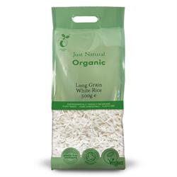 Org Long Grain White Rice - 500g Bag