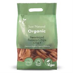 Org Sweetened Banana Chips - 125g Bag