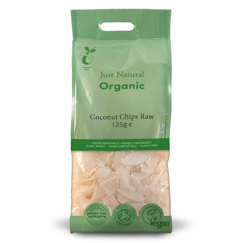 Org Raw Coconut Chips - 125g Bag