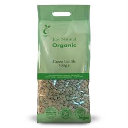 Org Green Lentils - 500g Bag