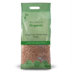 Org Long Grain Brown Rice - 500g Bag