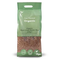 Org Short Grain Brown Rice - 500g Bag