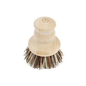 A Slice of Green Wooden Pot Brush