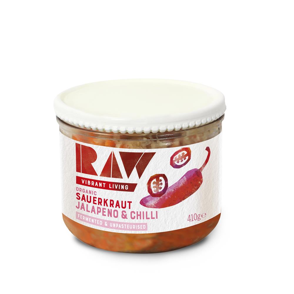 Org Vegan Jalapeno & Chilli Sauerkraut - 410g