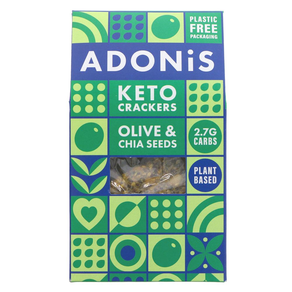Org Vegan Keto Crackers - Olive & Chia Seed