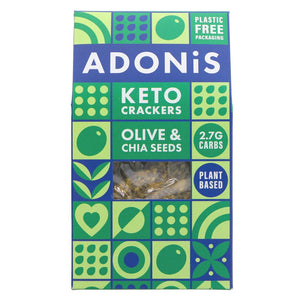 Org Vegan Keto Crackers - Olive & Chia Seed