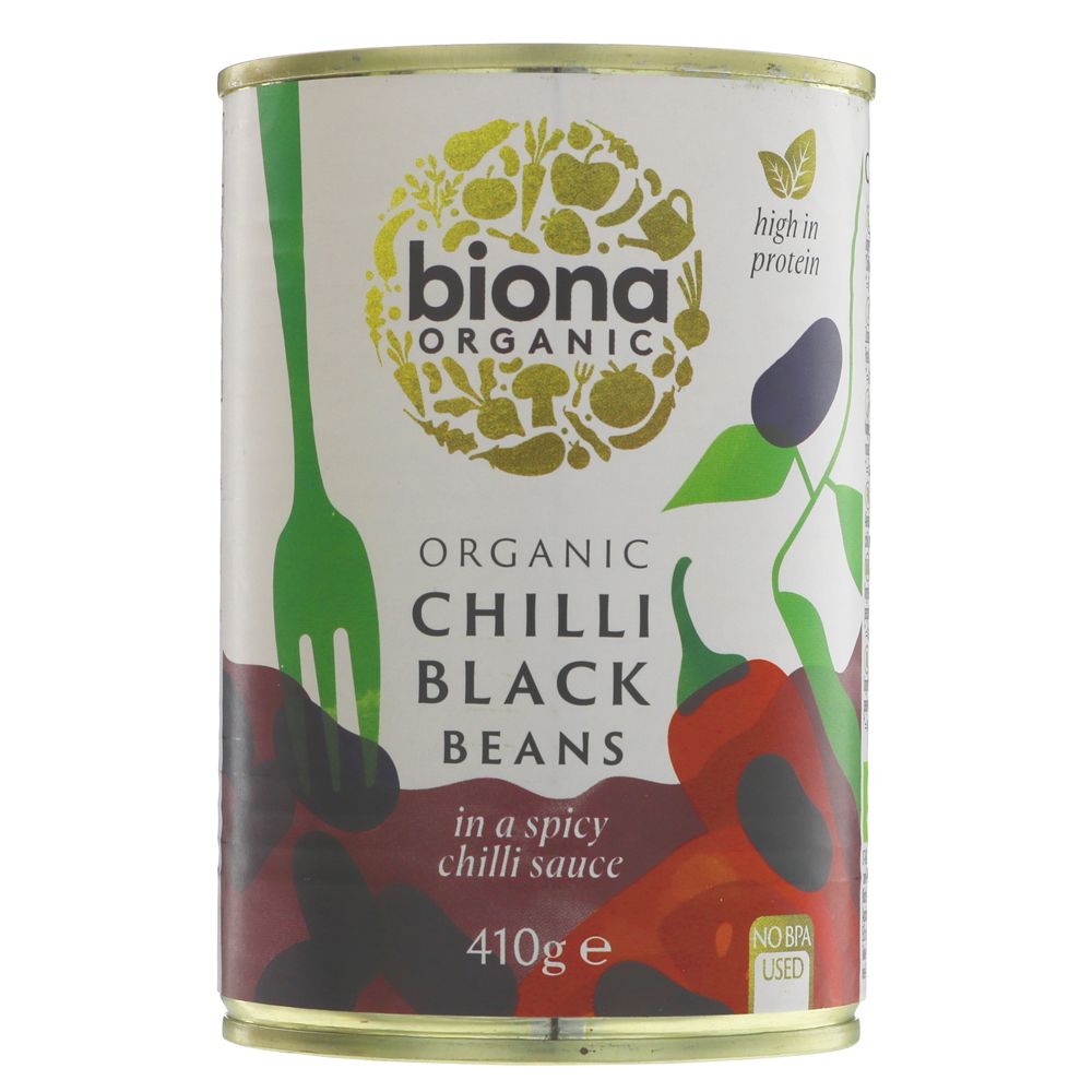 Org Vegan Chilli Black Beans - 410g