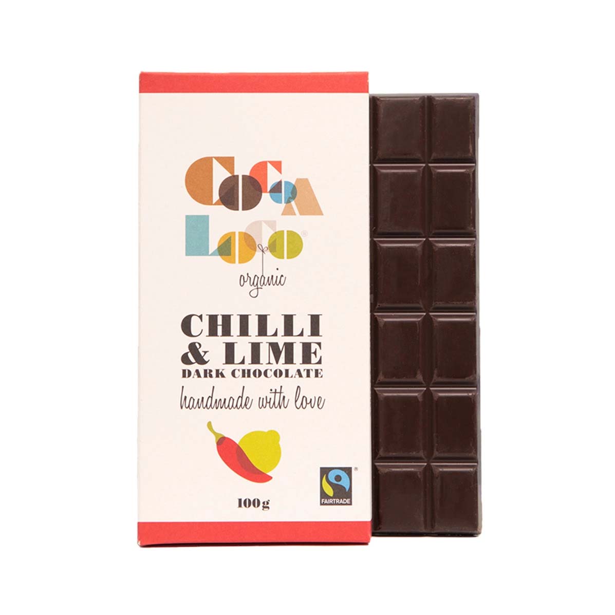 Cocoa Loco Dark Chocolate, Chilli & Lime Bar - 100g