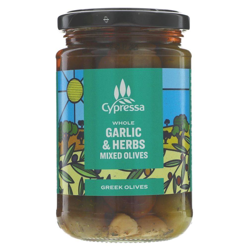 Vegan Mixed Olives with Garlic & Herbs - 315g