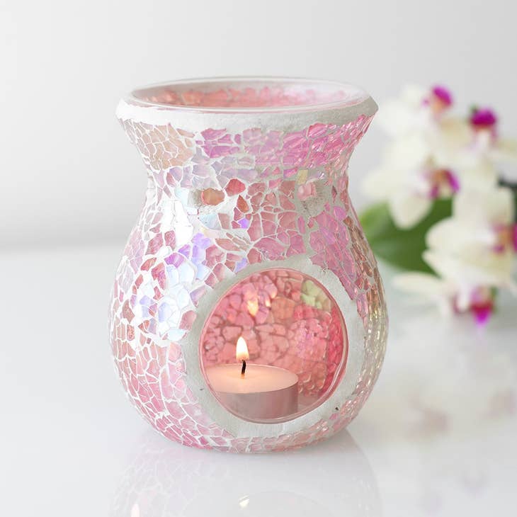 Pink Crackle Oil Burner