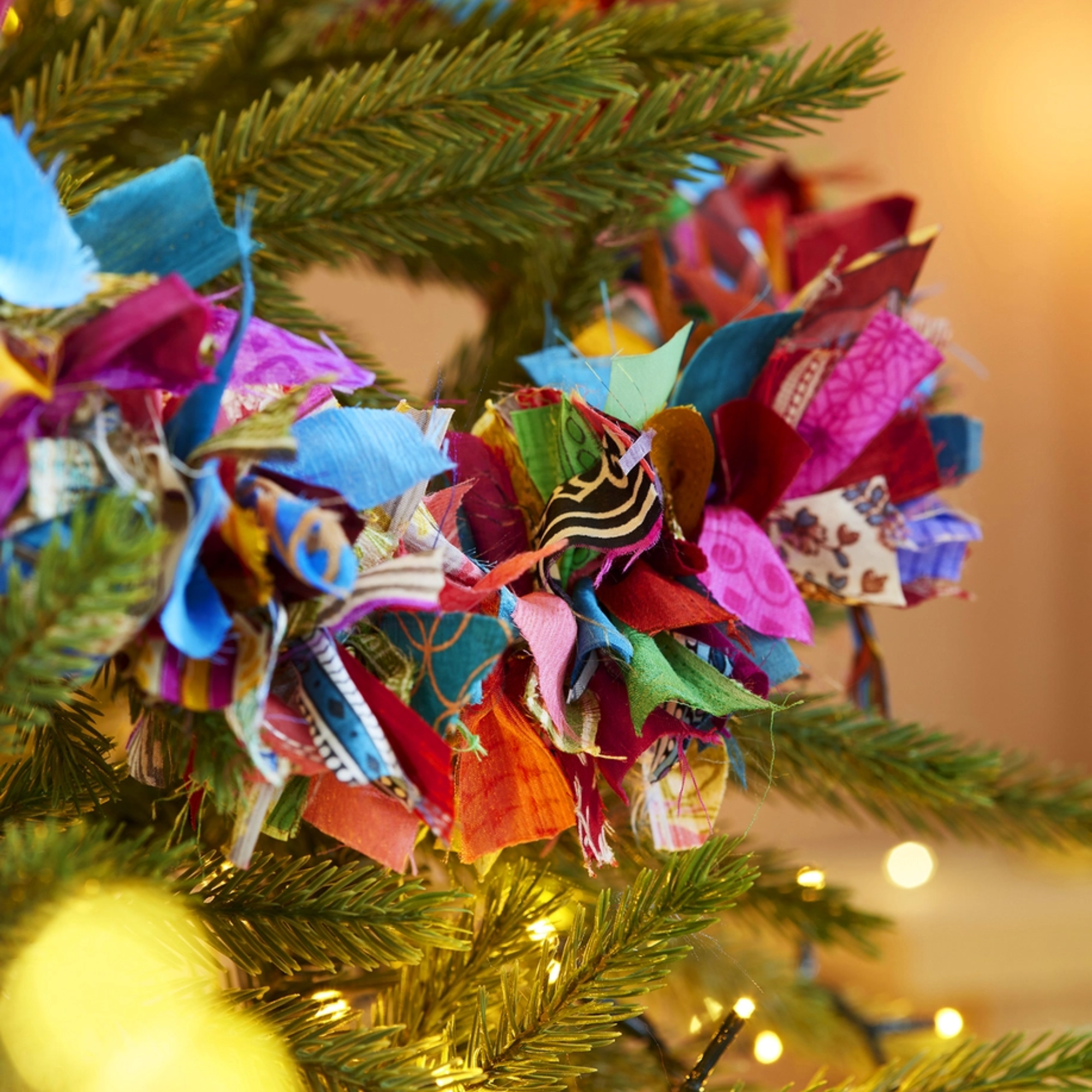 Recycled Sari Garland