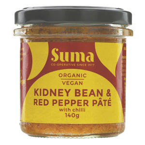Org Vegan Kidney Bean & Red Pepper Pate - 140g