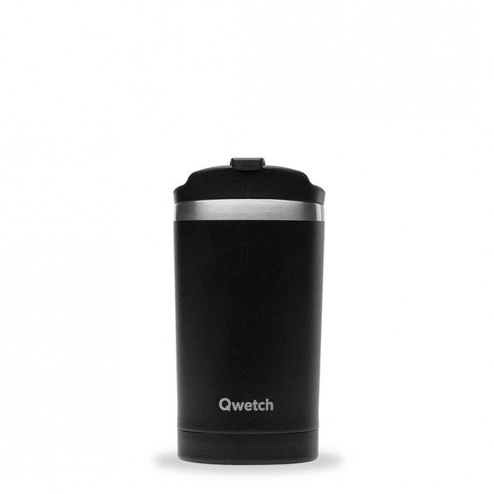 Qwetch Insulated Travel Mug - Matt Black - 300ml