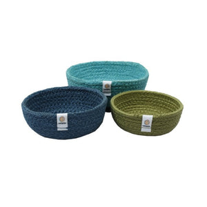 Respiin Mini Jute Bowl Set - Ocean