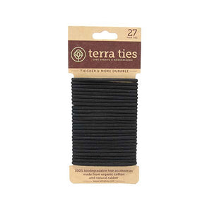 Terra Ties Natural Rubber Hair Ties - 27 Pack
